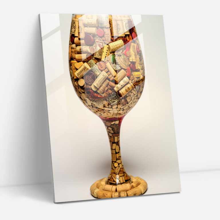 Wine Glass Wall Art - Cork Collage - Wine, Glass Wall Art, Wine, Glass Print