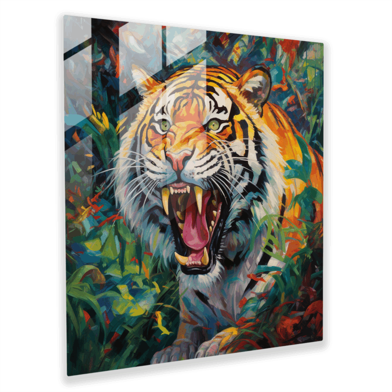 Dynamic Glass Print– Roaring Tiger's Domain