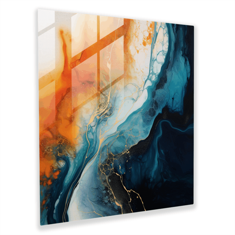 Vibrant Kaleidoscope Glass Print - Modern Artwork