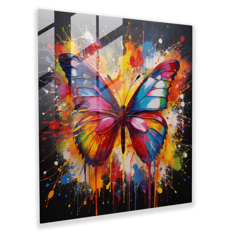 Colorful Flutter Glass Wall Art - Home Decoration