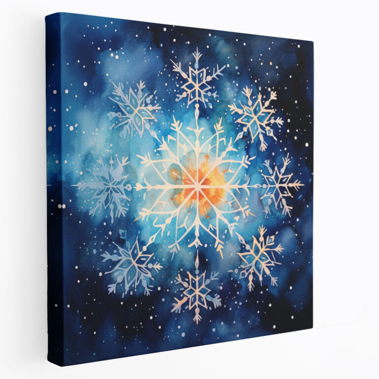 Winter Snowflakes Wall Art - Winter, Winter, Watercolor, Wall Decoration