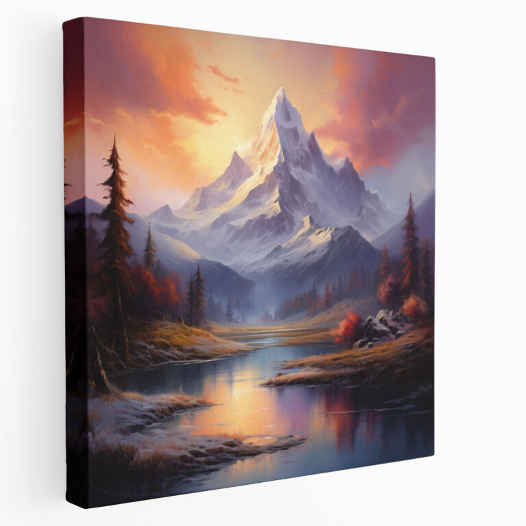 Winter Mountain Wall Art - Winter, Snow-Capped, Sunrise, Mountain