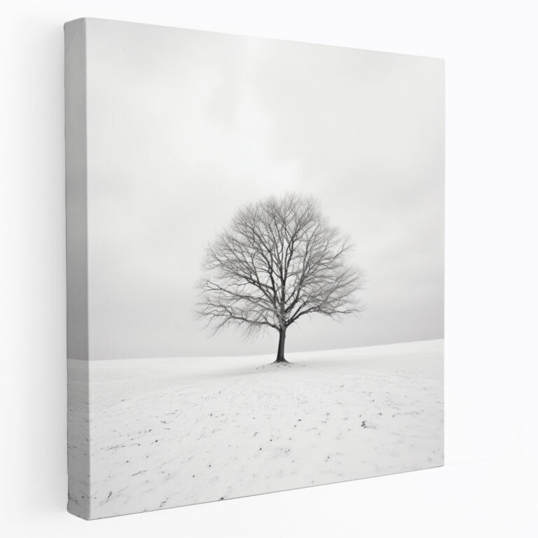 Winter Elegance Canvas Print - Winter, Minimalist Photograph, Winter, Canvas