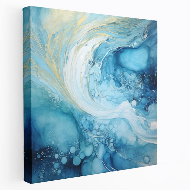 Frozen Whirlwind Wall Art - Winter, Canvas Print, Ice, Swirling Patterns