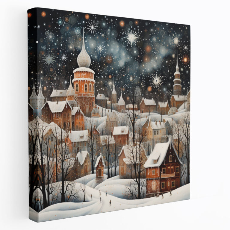 Winter Snowflakes Canvas Print - Winter, Wonder, Wall Decoration, Joy