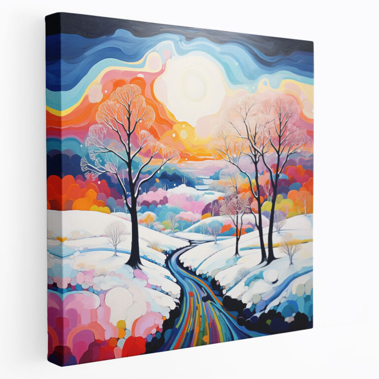 Winter Canvas Print - Winter, Home Decoration, Canvas Wall Art, Snowy Landscape