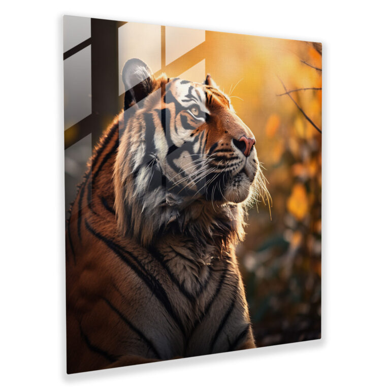 Wildlife Glass Wall Art - Majestic Tiger - Wildlife, Home Decoration, Wildlife, Wall Decoration