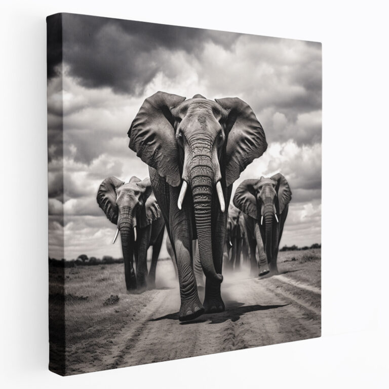 Wildlife Wall Art - Group Of Elephants On The Plains - Wildlife, Group Of Elephants, Wall Art, Plains