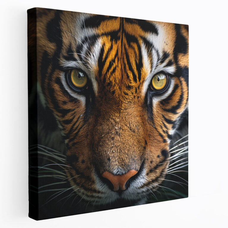 Wildlife Canvas Print - Mesmerizing Eyes Of A Tiger - Wildlife, Digital Artwork, Wildlife, Canvas Wall Art