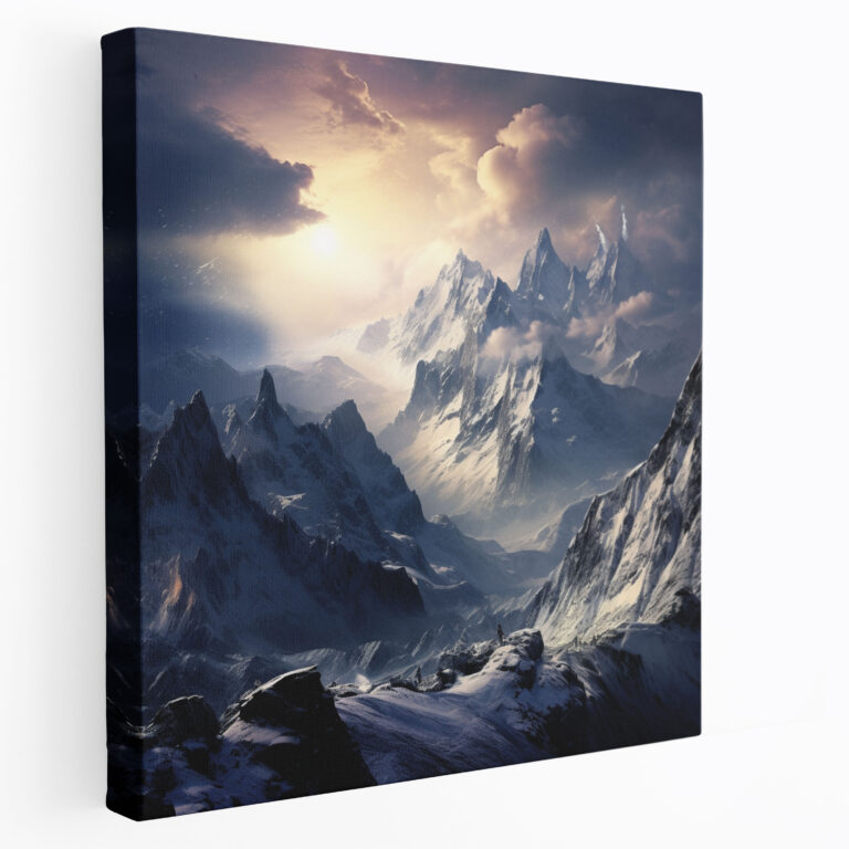 Wildlife Wall Art - Majestic Mountain Range Photograph - Wildlife, Photograph, Canvas Wall Art, Wildlife