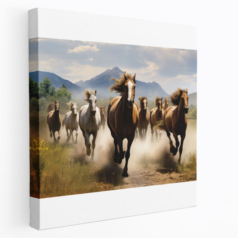 Wildlife Canvas Print - Enchanting Herd Of Wild Horses - Wildlife, Canvas Wall Art, Wildlife, Canvas Print