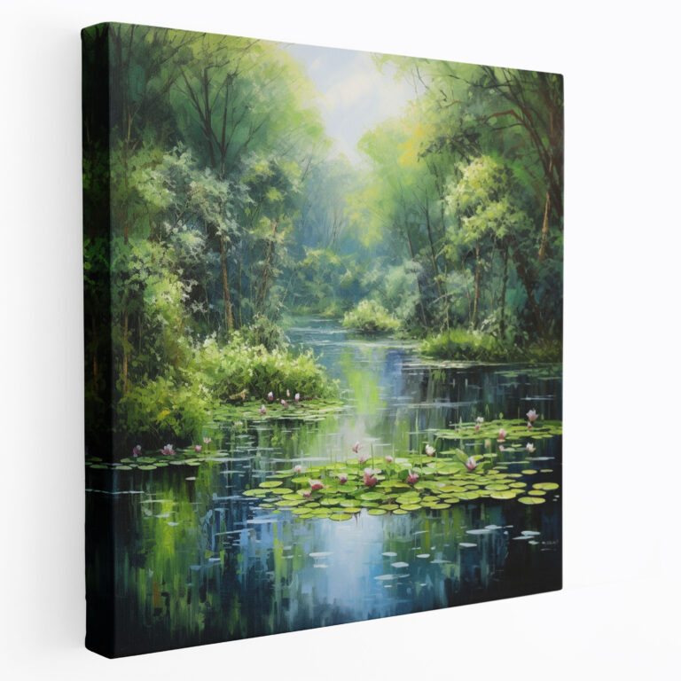 Wildlife Wall Decoration - Serene Lake - Wildlife, Wildlife, Canvas Wall Art, Canvas