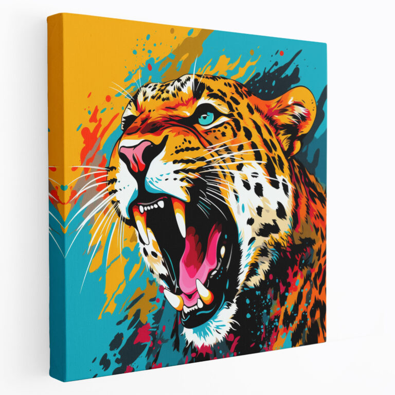 Wildlife Wall Decoration - Roaring Cheetah - Wildlife, Wildlife, Canvas, Canvas Print