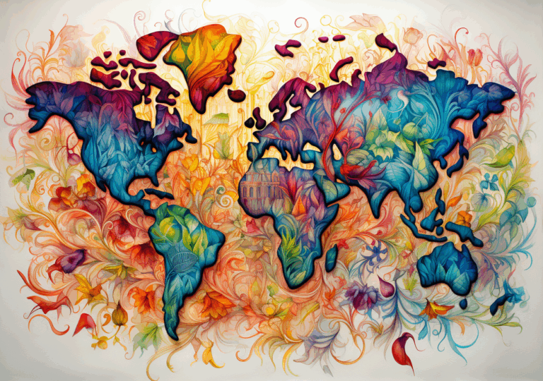 World Map Watercolor Canvas Print - World Map, Home Decoration, Wall Art, Wall Decoration
