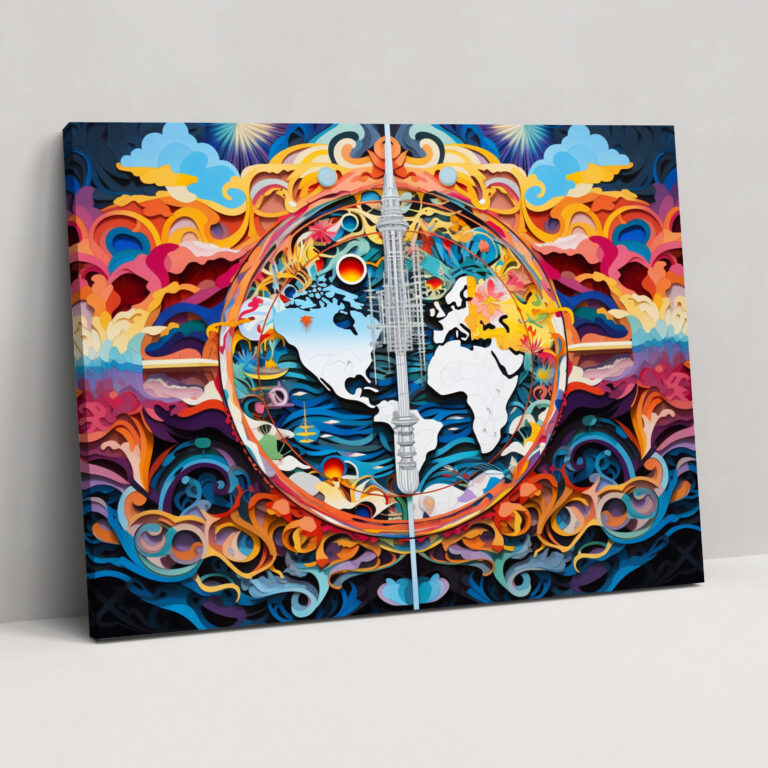 World Map Canvas Print - World Map, Canvas, Wall Art, Canvas Print