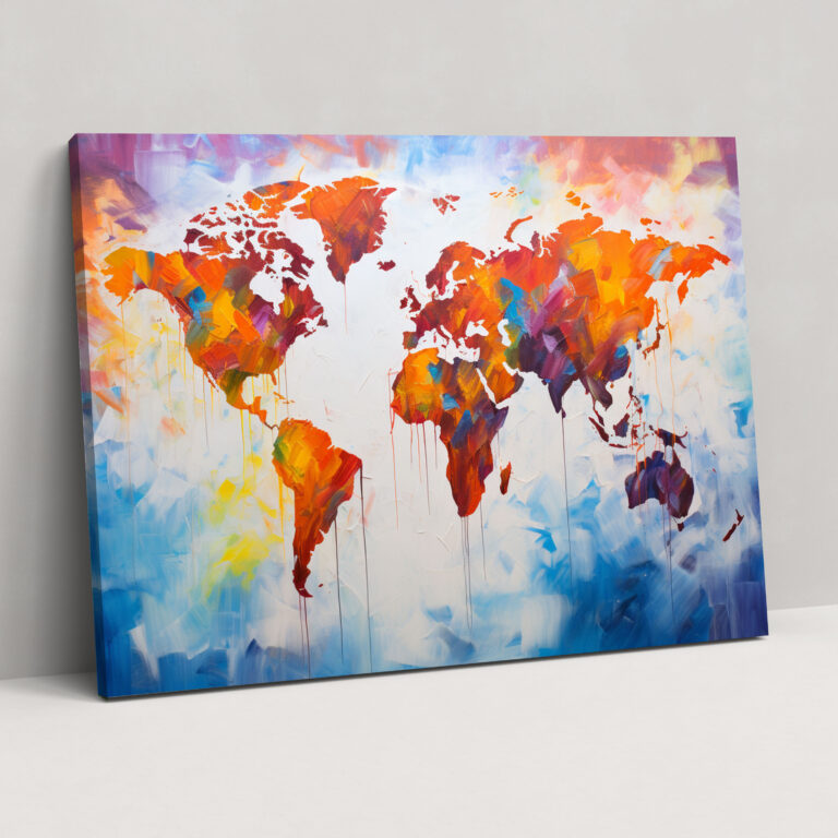 World Map Wall Art - World Map, World Map, Canvas, Canvas Wall Art