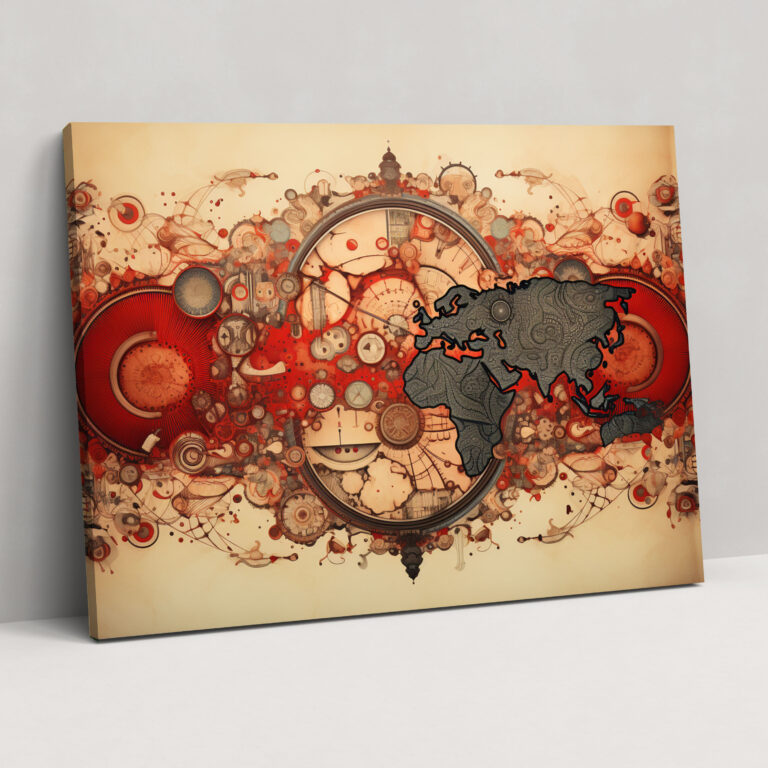Mandala World Map Wall Decoration - World Map, World Map, Mandala Patterns, Interconnectedness
