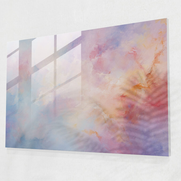 [World Map] Glass Print - Impressionist World Map - World Map 2, Soft Brushstrokes, Dreamy Atmosphere, Artistic Elegance