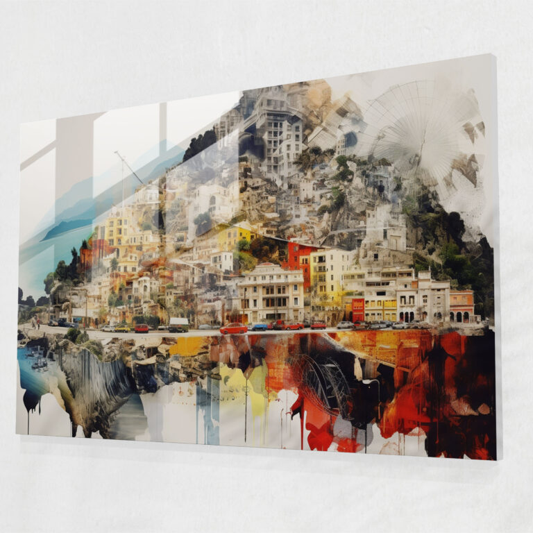 [World Map] Glass Wall Art - Photorealistic Collage World Map - World Map 2, World Of Photography, Visually Captivating, Stunning Photographs
