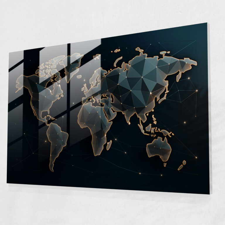 [World Map] Modern Art - World Map 2, Modern Art, [World Map], Futuristic Design
