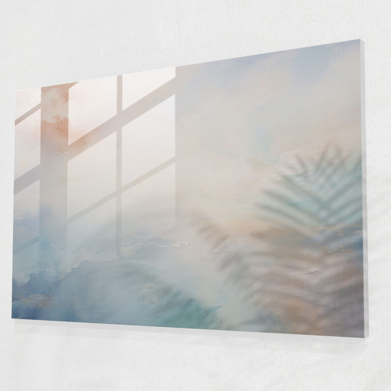 [World Map] Glass Print - World Map 2, Soft Brushstrokes, Home Decoration, Subtle Color Transitions