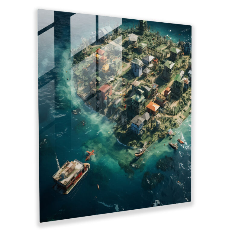 World Map Glass Print - Photorealistic Aerial Photograph - World Map, Brilliant Detail, Aerial View, Glass Wall Art