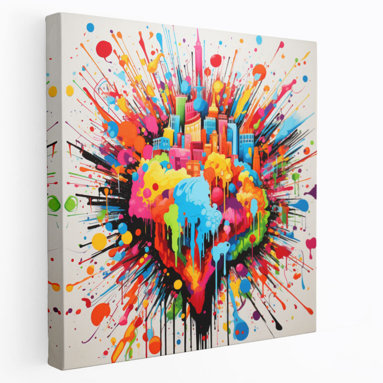 Pop Art World Map Canvas Print - World Map, Canvas Wall Art, Canvas, Wall Art