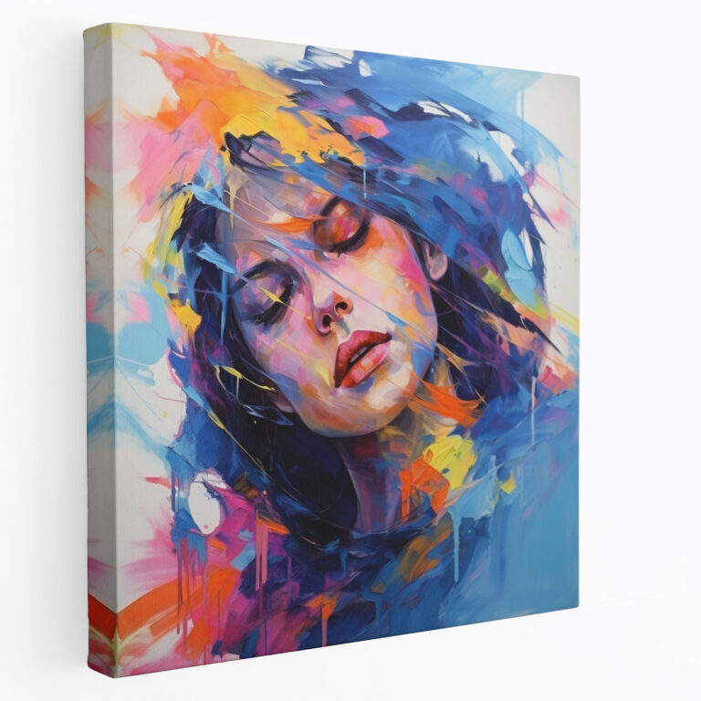 Woman Wall Decoration: Abstract Energy - Woman, Canvas Print, Canvas, Wall Art