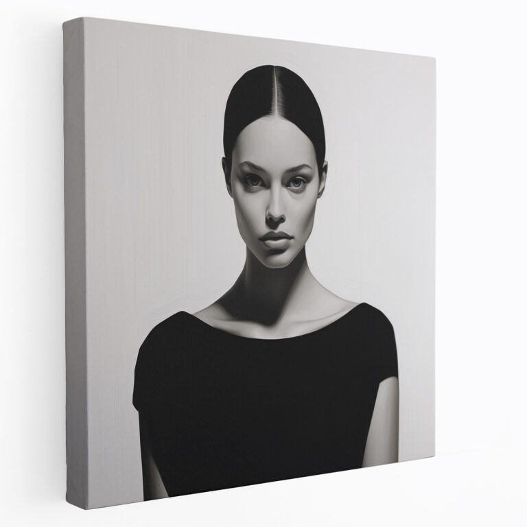 Woman Wall Decoration: Timeless Minimalism - Woman, Canvas Print, Canvas, Wall Decoration
