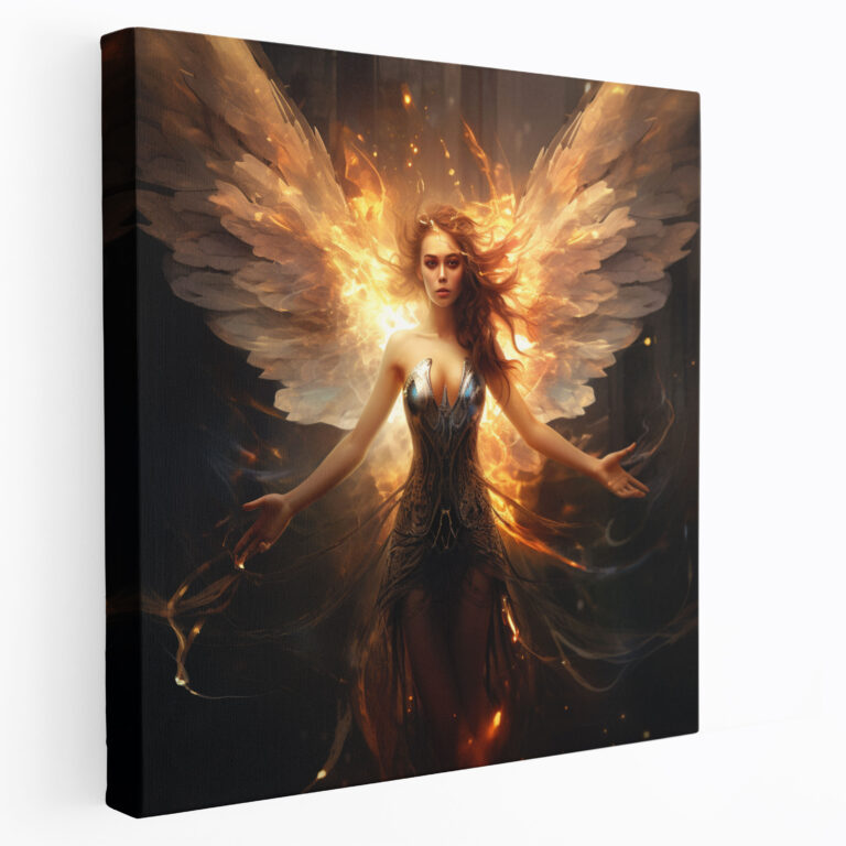 Woman Canvas Print: Imaginative Wings - Woman, Fantasy Artwork, Canvas, Imagination