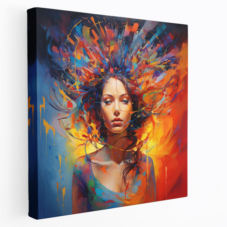 Woman Canvas Print - Modern Abstract Wall Art - Woman, Canvas, Modern Abstract Painting, Canvas Print