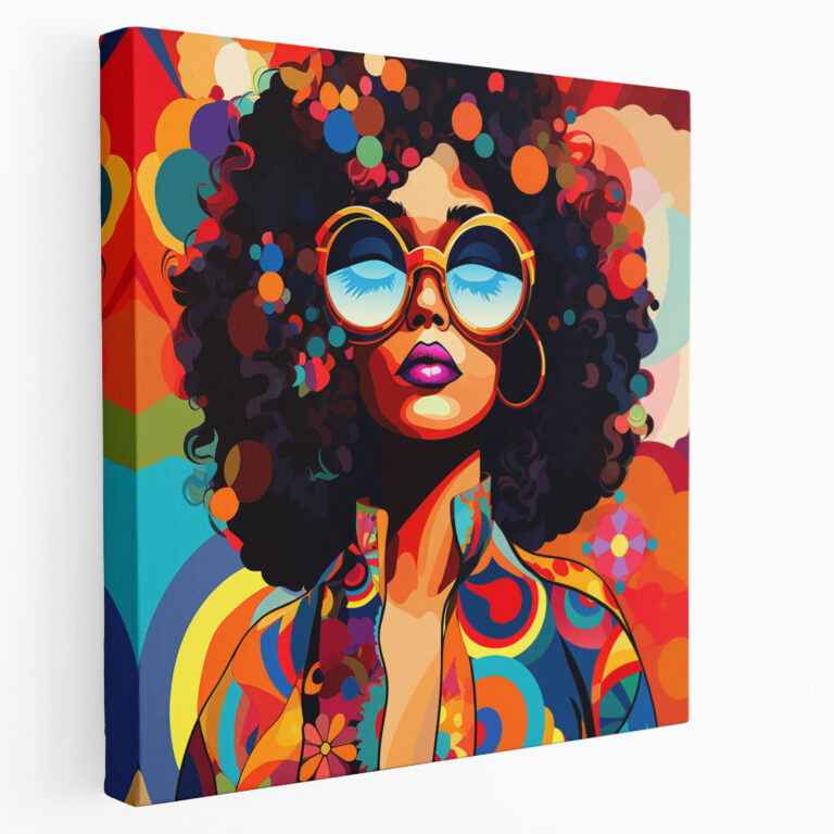 Woman Wall Decoration - Pop Art Style Canvas Print - Woman, Vibrant Colors, Woman, Home Decoration