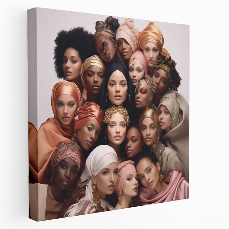 Woman Canvas Print - Diversity Collage Wall Art - Woman, Canvas, Unity, Woman