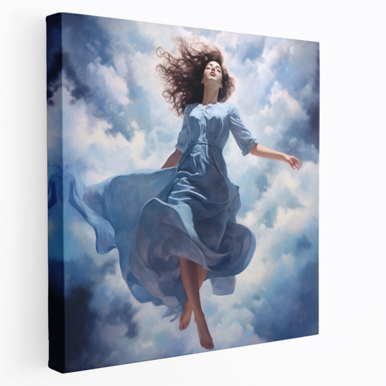 Woman Canvas Print - Dreamy Sky Wall Art - Woman, Canvas, Wall Art, Sky