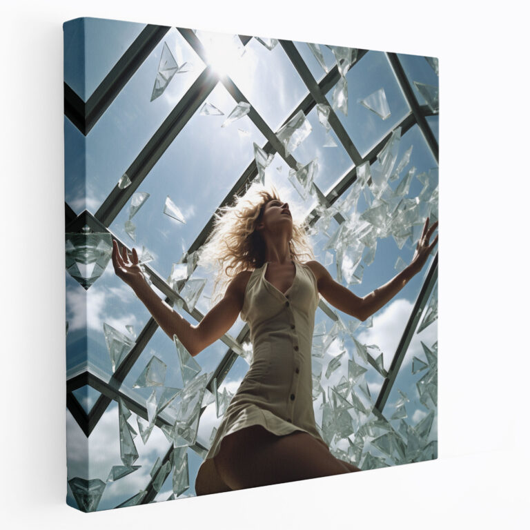 Woman Canvas Print - Glass Ceilings Wall Art - Woman, Powerful, Canvas, Ambition