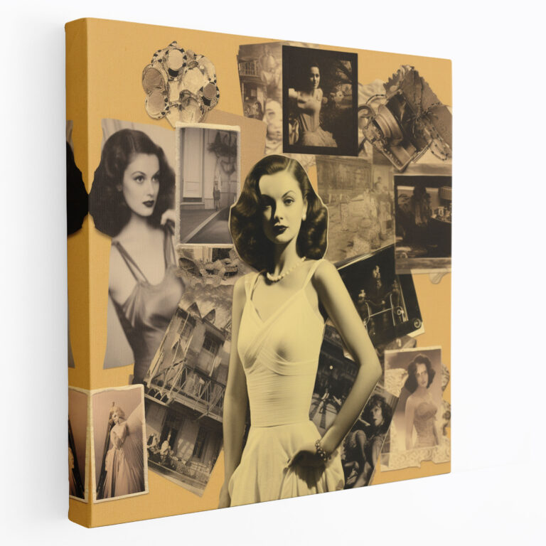 Woman Wall Art - Vintage Photo Collage - Woman, Canvas Print, Wall Decoration, Home Decoration