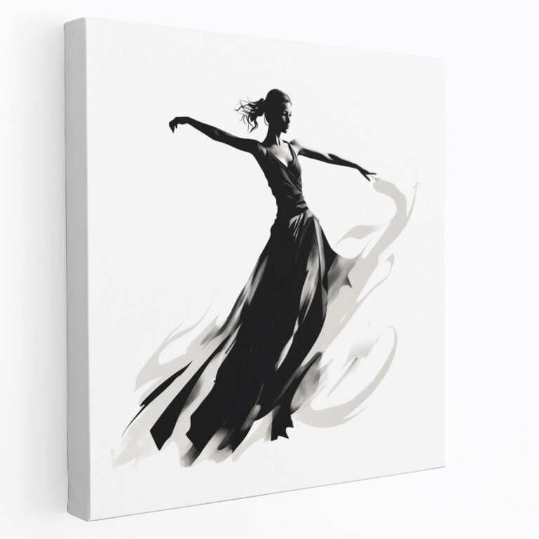 Woman Wall Art - Minimalist Black And White Sketch Canvas Print - Woman, Woman, Strength, Canvas Wall Art
