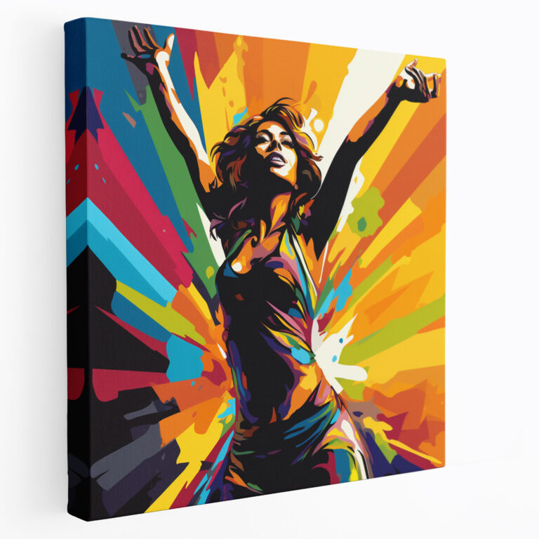 Woman Canvas Print - Pop Art Striking Pose Wall Art - Woman, Striking Pose, Pop Art Style, Canvas Print