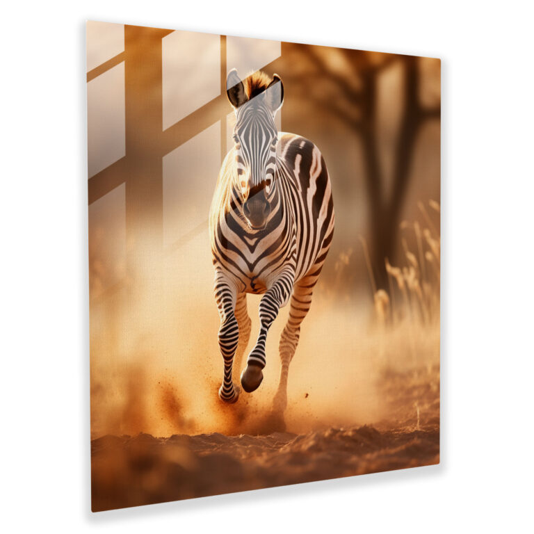 Contemporary Zebra Glass Print - Zebra, Home Decoration, Wall Decoration, Contemporary