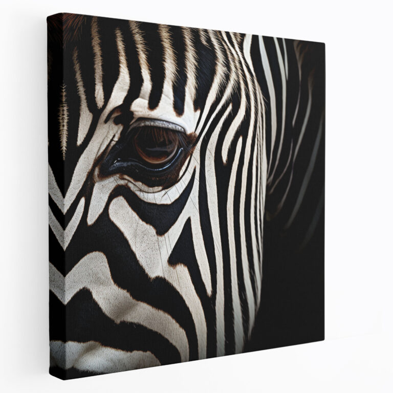 Zebra Canvas Print - Majestic Zebra - Zebra, Wall Decoration, Sanctuary, Zebra