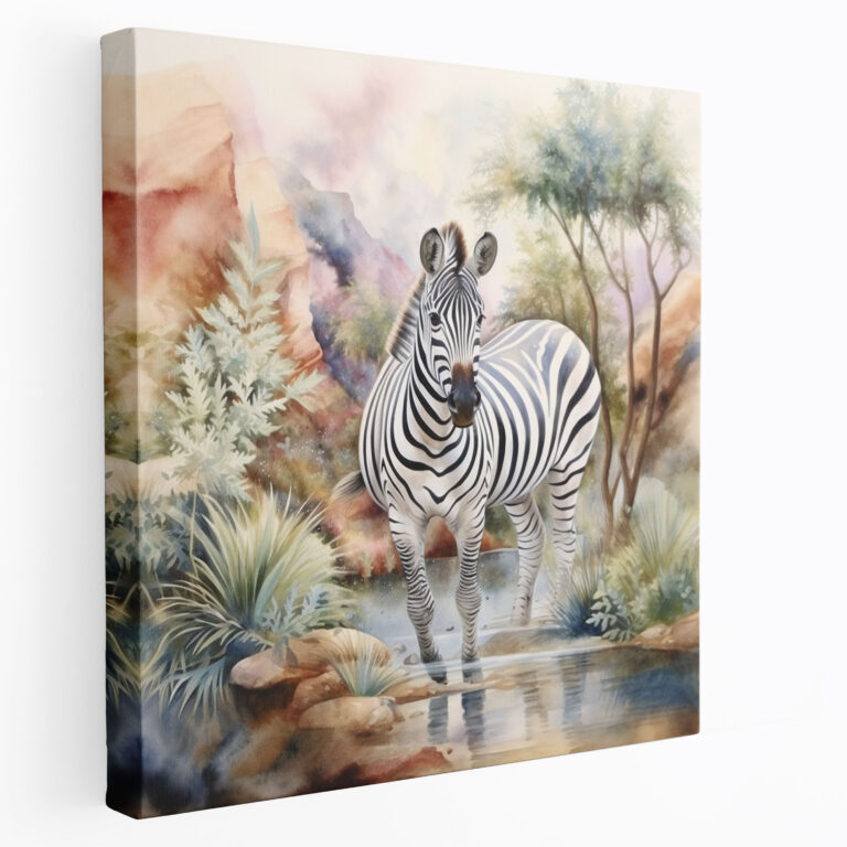 Zebra Wall Art - Dreamy Zebra - Zebra, Dreamy Landscape, Home Decoration, Wall Art