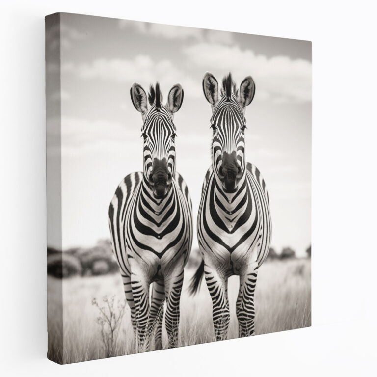 Zebra Canvas Print - Black And White Photograph - Zebra, Black And White Zebra, Home Decoration, Zebra Wall Art