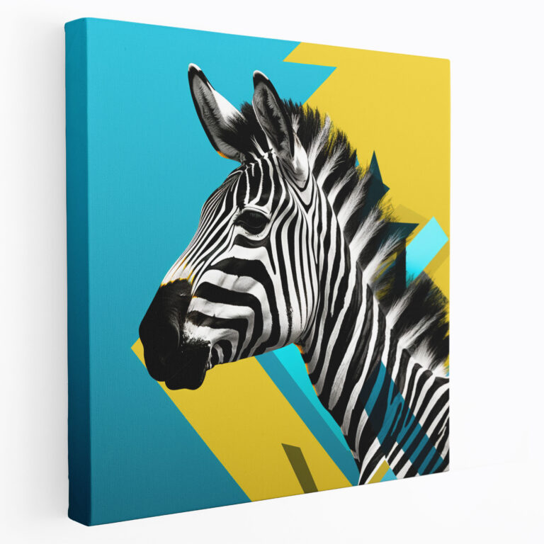 Zebra Canvas Print - Contemporary Digital Collage - Zebra, Canvas Wall Art, Zebra Canvas Print, Zebra Wall Art