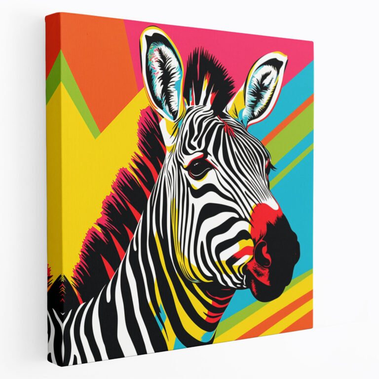 Zebra Canvas Print - Bold Graphic Illustration - Zebra, Graphic Illustration, Canvas, Zebra Graphic