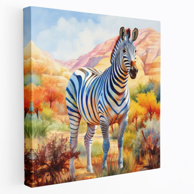 Zebra Wall Art - Watercolor Canvas Print - Zebra, Canvas, Zebra Wall Art, Graceful