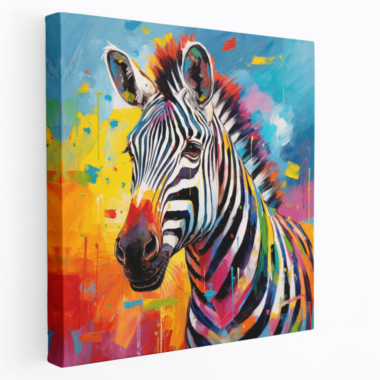 Zebra Canvas Print - Impressionist Wall Art - Zebra, Impressionist Wall Art, Bold Brushstrokes, Home Decoration