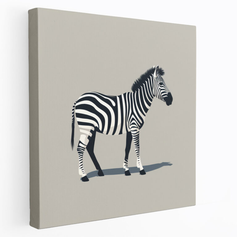 Zebra Wall Art - Minimalist Canvas Print - Zebra, Canvas, Home Decoration, Minimalist Canvas Print