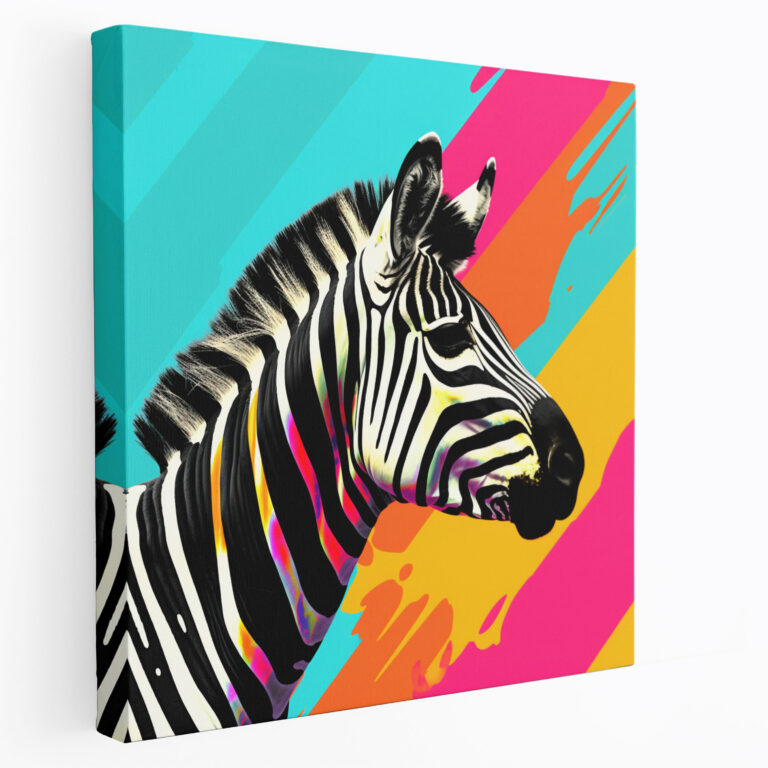 Minimalist Zebra Canvas Print - Abstract Wall Art - Zebra, Zebra, Canvas Wall Art, Minimalist