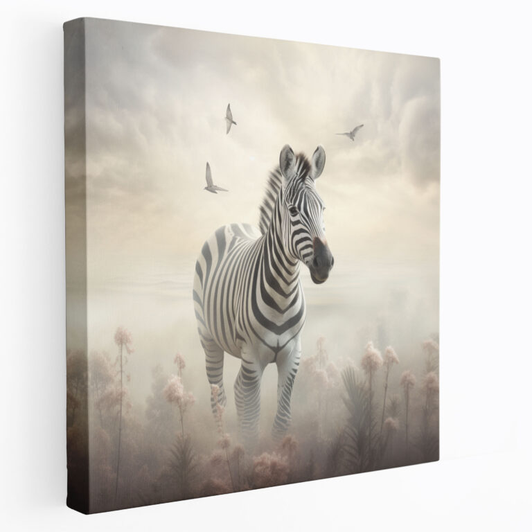 Dreamy Zebra Canvas Print - Ethereal Wall Art - Zebra, Dreamy, Wall Decoration, Home Decoration