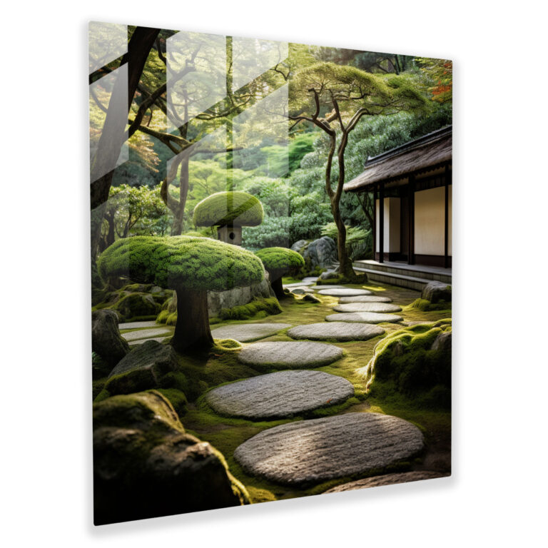 Zen Serenity Glass Print - Zen, Wall Decoration, Tranquility, Home Decoration